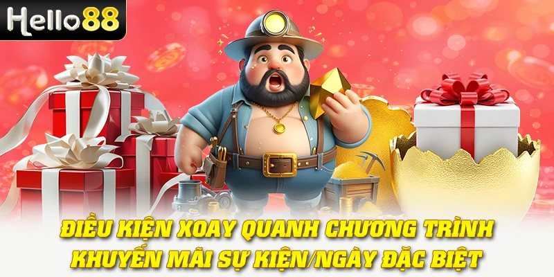 Điều kiện xoay quanh chương trình khuyến mãi sự kiện/ngày đặc biệt